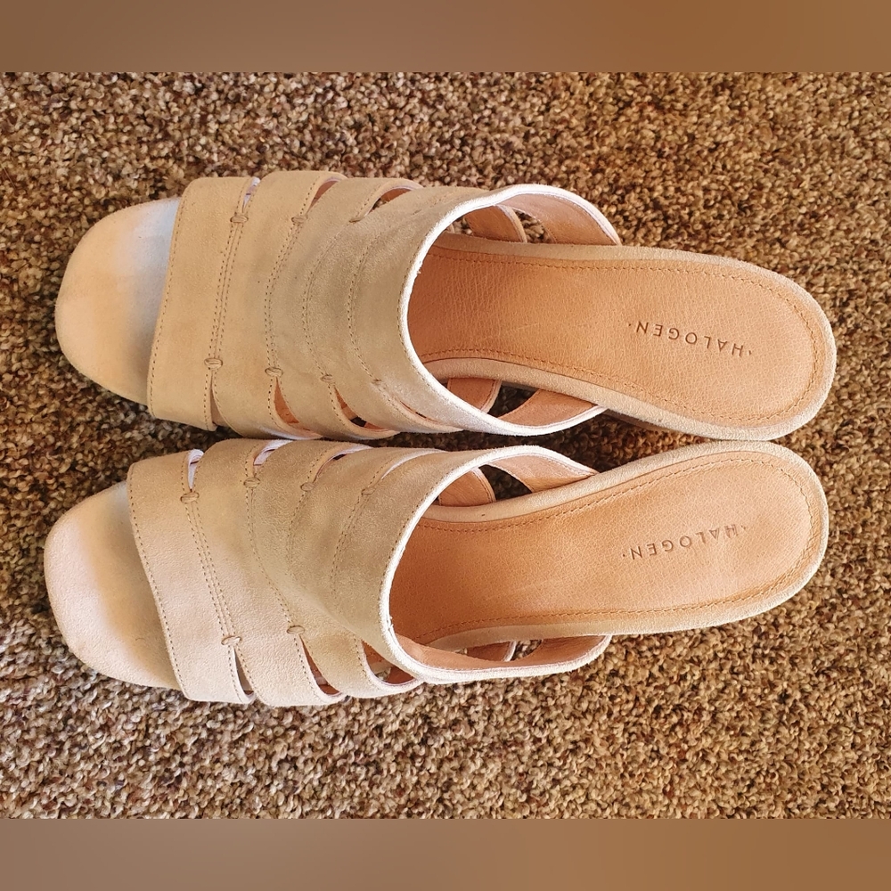 halogen-suede-sandals-for-women,size 10 used in good condition.